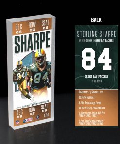 Sterling Sharpe Packers Pro Football Hall of Fame Class of 2025 Ticket 3D Acrylic Block
